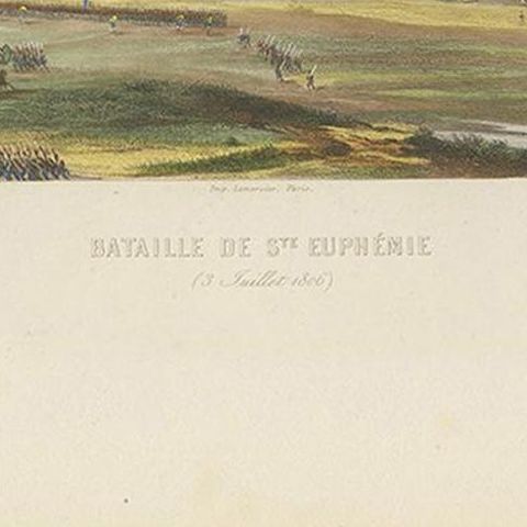 Antique Print of the Battle of Maida, 'circa 1860', close-up 1
