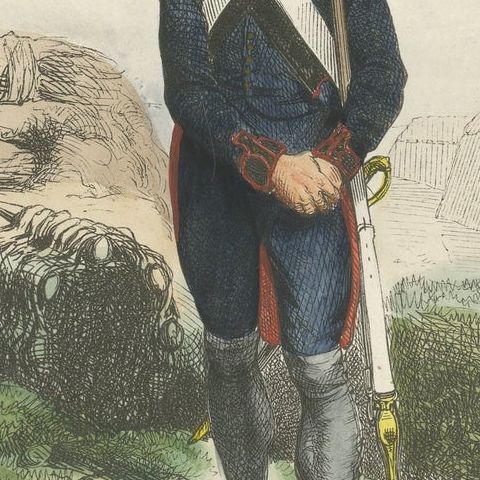 Sapeur du Génie, Garde Impériale, French Military Uniform Print, 1843, close-up 3