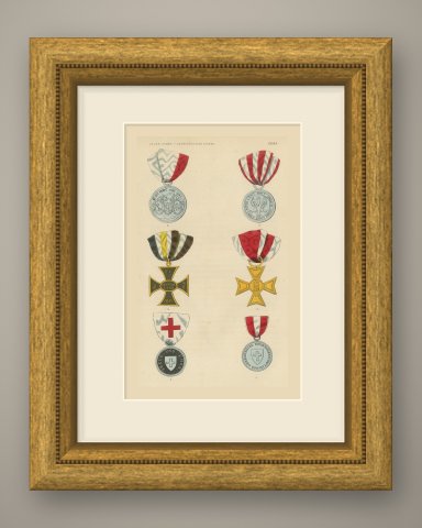 Free Cities and Swiss Confederation Medals, Plate LXXXV, Wahlen, 1844, shown framed