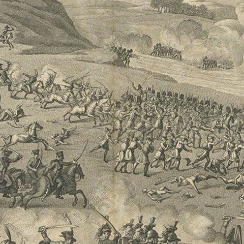 Antique Print of the Battle of Borodino by Le Beau, 'circa 1820', close-up 2