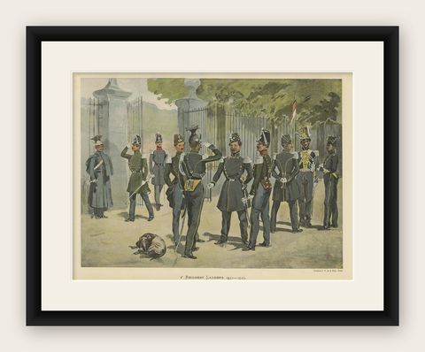 The Cavalry of the Dutch-Belgian Army 1841-1849, Published in 1900, shown framed