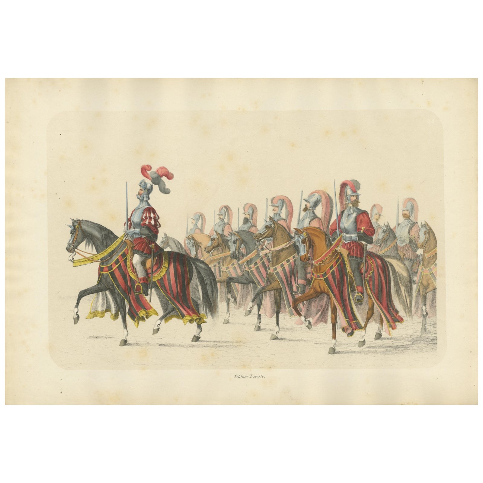 Swiss Cavalry Escort in Grand Parade, Bern’s Entry into the Confederation, 1855