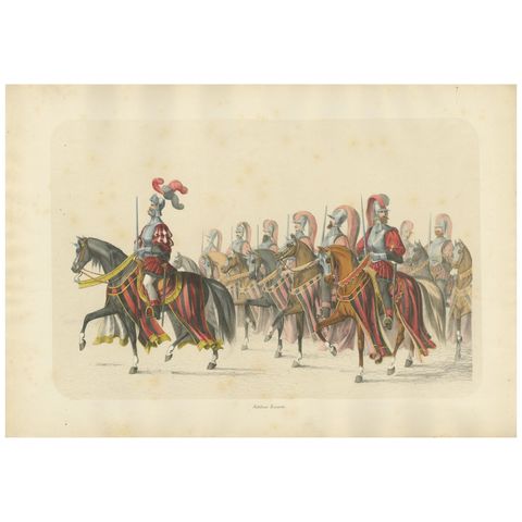 Swiss Cavalry Escort in Grand Parade, Bern’s Entry into the Confederation, 1855