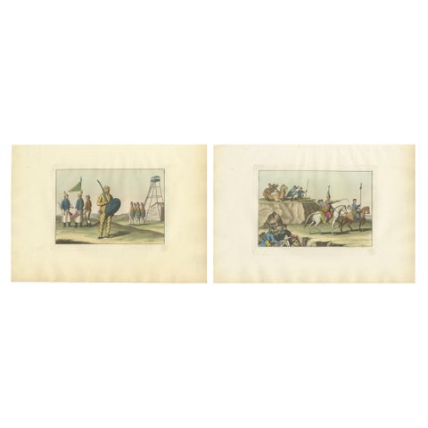 Chinese Infantry and Cavalry, Military Costumes, Ferrario, Florence, 1815