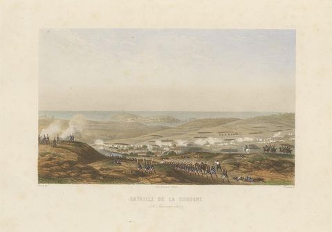 Antique Print of the Battle of Corunna, circa 1860, view 2