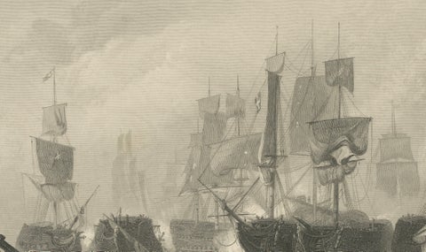 The Battle of Trafalgar, Admiral Nelson & British Fleet, 1805, close-up 4