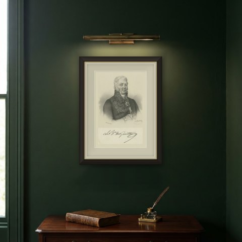 Baron Desgenettes, French Military Physician, Lithograph by Maurin, circa 1830, shown framed on a wall
