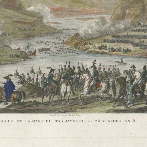 Battle of the Tagliamento 1797, Napoleonic Wars River Crossing Scene, 1808, close-up 4
