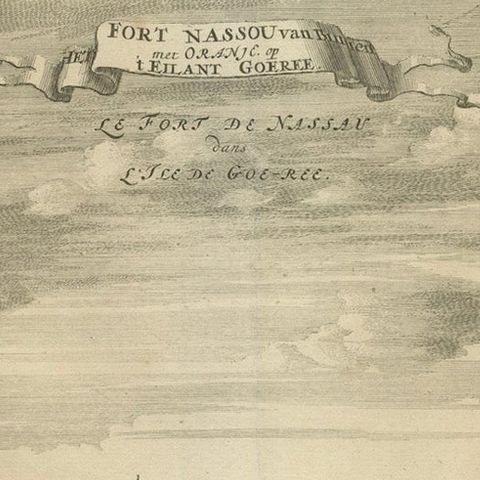 Fort Nassau on the Island of Goree, Dutch Colonial Engraving, c.1700, close-up 3