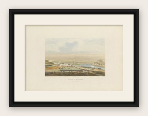 Antique Print of the Battle of Montereau 'circa 1860', shown framed