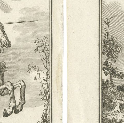 Set of 2 Antique Horse Riding Prints, Cavalry Officer, Cavalry Soldier, close-up 2