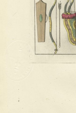 Hand-Colored Engravings of Chinese Military Equipment, Circa 1815, view 7