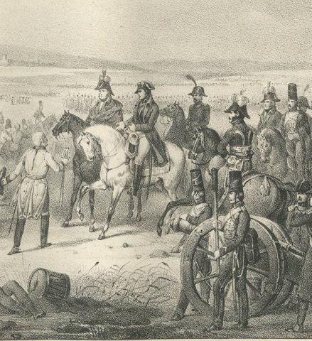 The Capitulation of Mantua, Marshal Wurmser, Antique Madou Lithograph, 1827, close-up 2