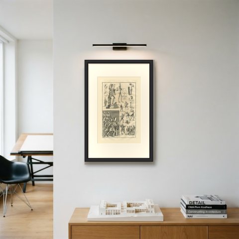 Archers, Slingers and Barbarian Warriors from Trajan's Column, 1722, shown framed on a wall