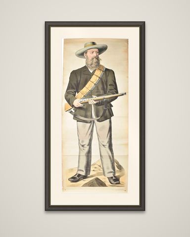 American Soldier in Regalia: A Turn-of-the-Century Chromolithographic Portrait, shown framed