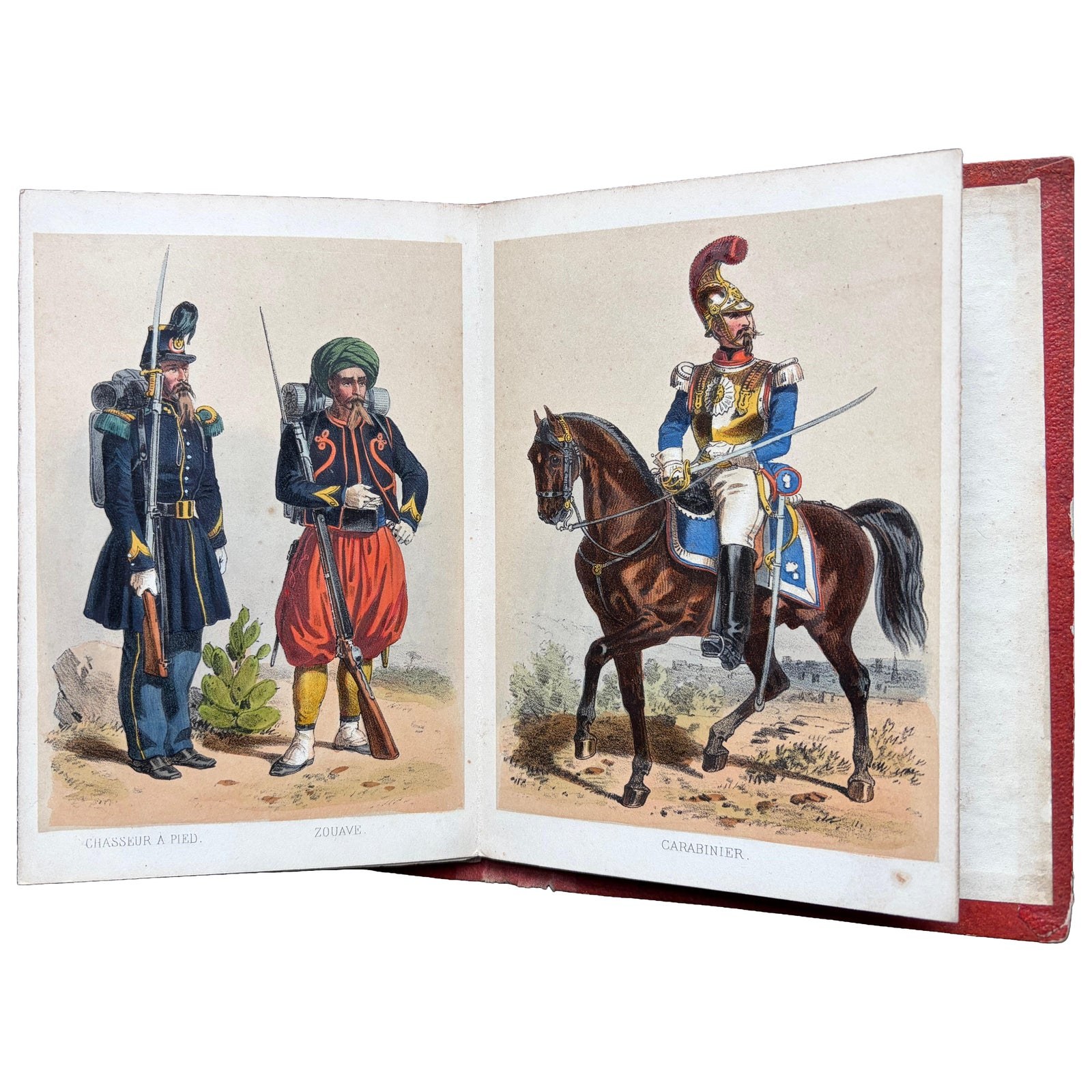 L’Armée, La Garde Impériale, Antique Concertina of 20 Military Plates, 1856