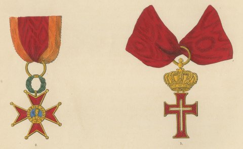 Papal States, Order of Saint Gregory the Great, Plate XXVIII, 1844, close-up 2