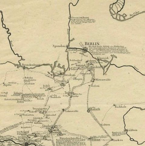 Napoleonic Wars: Germany Allied Military Campaign Map by Ausfeld, 1814, close-up 3