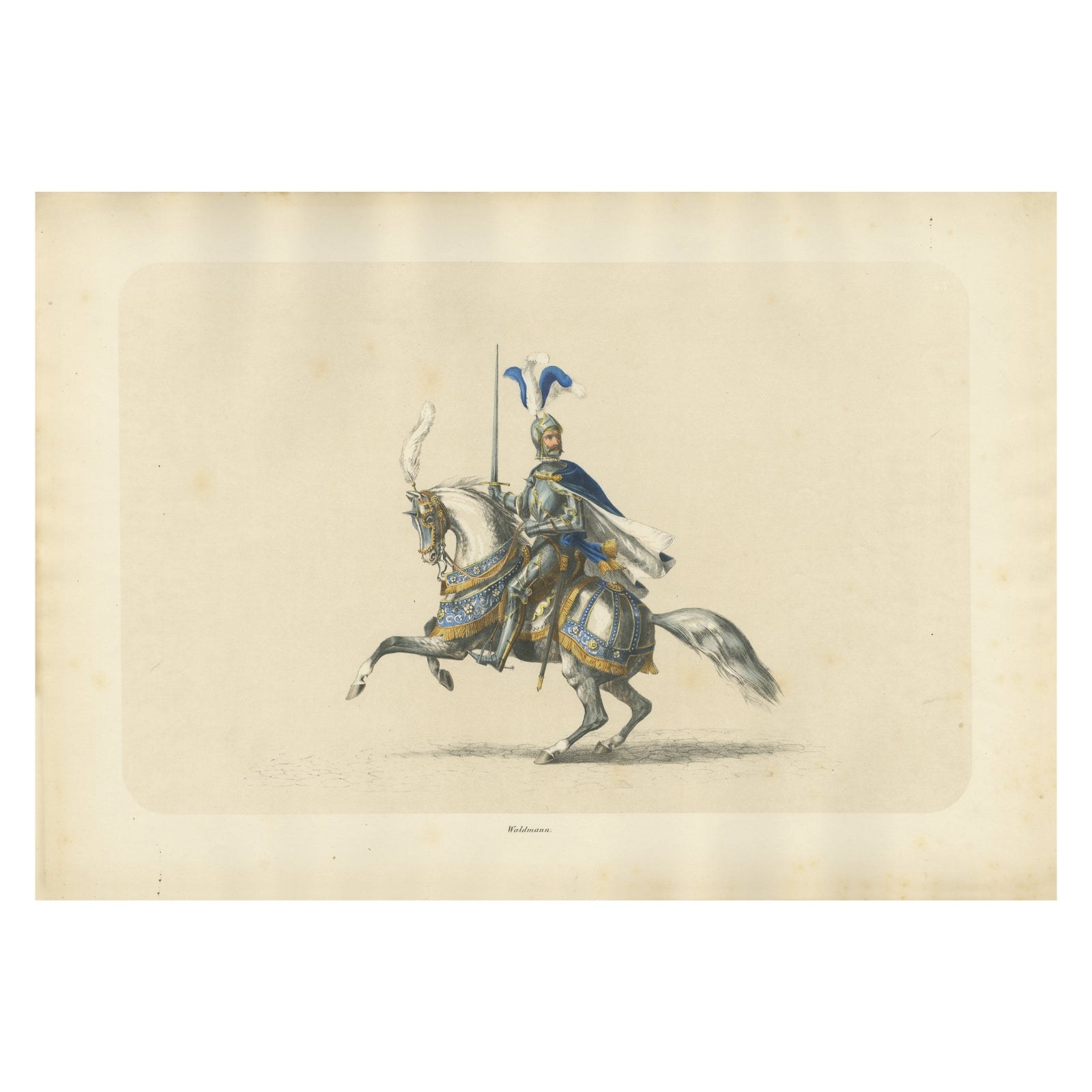 Festival Cavalcade, The Waldmann Knight in Majestic Parade, Published in 1855