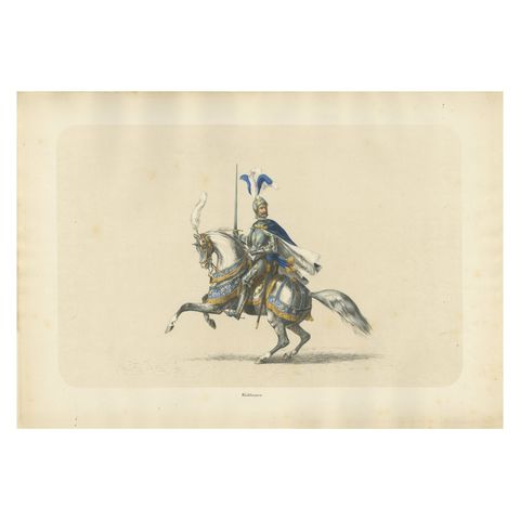 Festival Cavalcade, The Waldmann Knight in Majestic Parade, Published in 1855