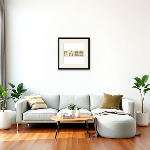 Set of 1770s Cannon Foundry Engravings from Diderot’s Encyclopédie, France, shown framed in a room