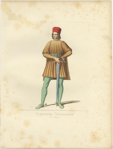 Antique Print of Alexandre Vitelleschi, Imperial Knight, by Bonnard, 1860, view 2