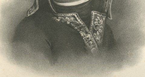 Napoleon as First Consul, Frontispiece Portrait, Antique Madou Lithograph, 1827, close-up 2