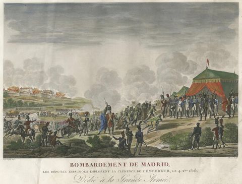 Bombardment of Madrid 1808, Napoleonic Wars Grand Armée Scene, close-up 2