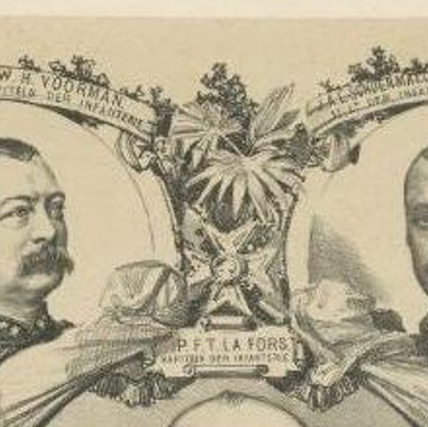 Portrait of Dutch Officers Who Died in the (Atjeh) Aceh War, Dutch East Indies, close-up 1