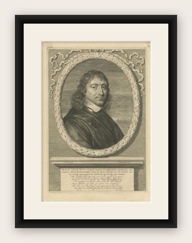 Antique Portrait of Dutch General Gerard Pietersz, Hulft, c.1670, shown framed