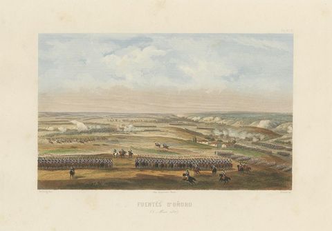 Antique Print of the Battle of Fuentes de Oñoro, 'circa 1860', view 2