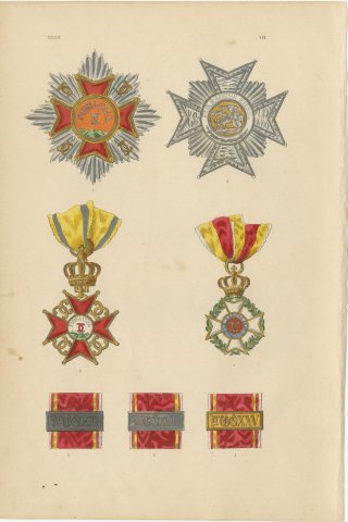 Orders of Baden, Order of Fidelity Insignia, Plate VII, Wood Engraving, 1844, view 2