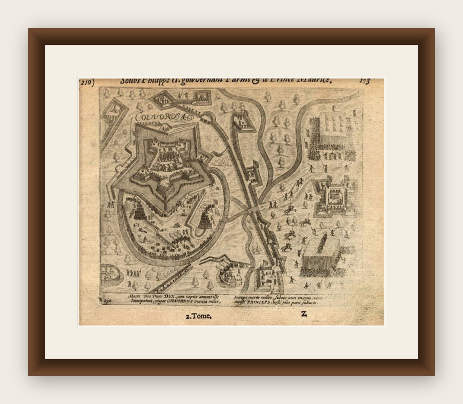 Antique Print of the Attack on Coevorden in Holland, 1616