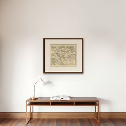 The World After the Battle of Corupedium: Hellenistic Kingdoms Map, 1880, shown framed on a wall