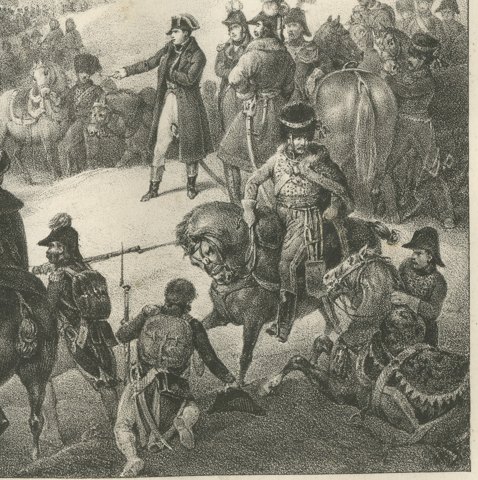 Crossing the Great Saint Bernard, the Hospice, Antique Madou Lithograph, 1827, close-up 2