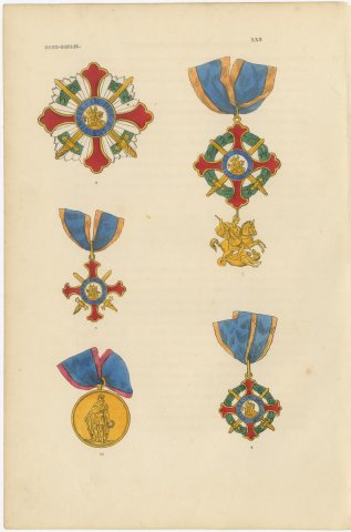Orders of the Two Sicilies, Saint George of the Reunion, Plate XXII, 1844, view 2