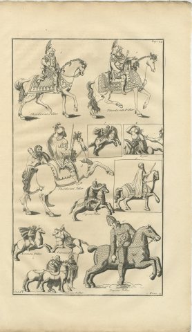 Roman Horsemen in Scale Armor, Trajan's Column and Theodosian Pillar, 1722, view 2