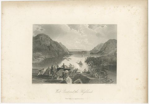 West Point and the Highlands, Hudson River Military View, 1869 Engraving, view 2