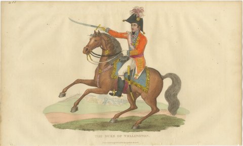The Duke of Wellington on a Rearing Bay, Saber Raised, 1815, view 2