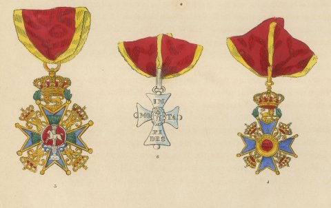 Orders of Brunswick, Order of Henry the Lion Insignia, Plate XVII, 1844, close-up 2