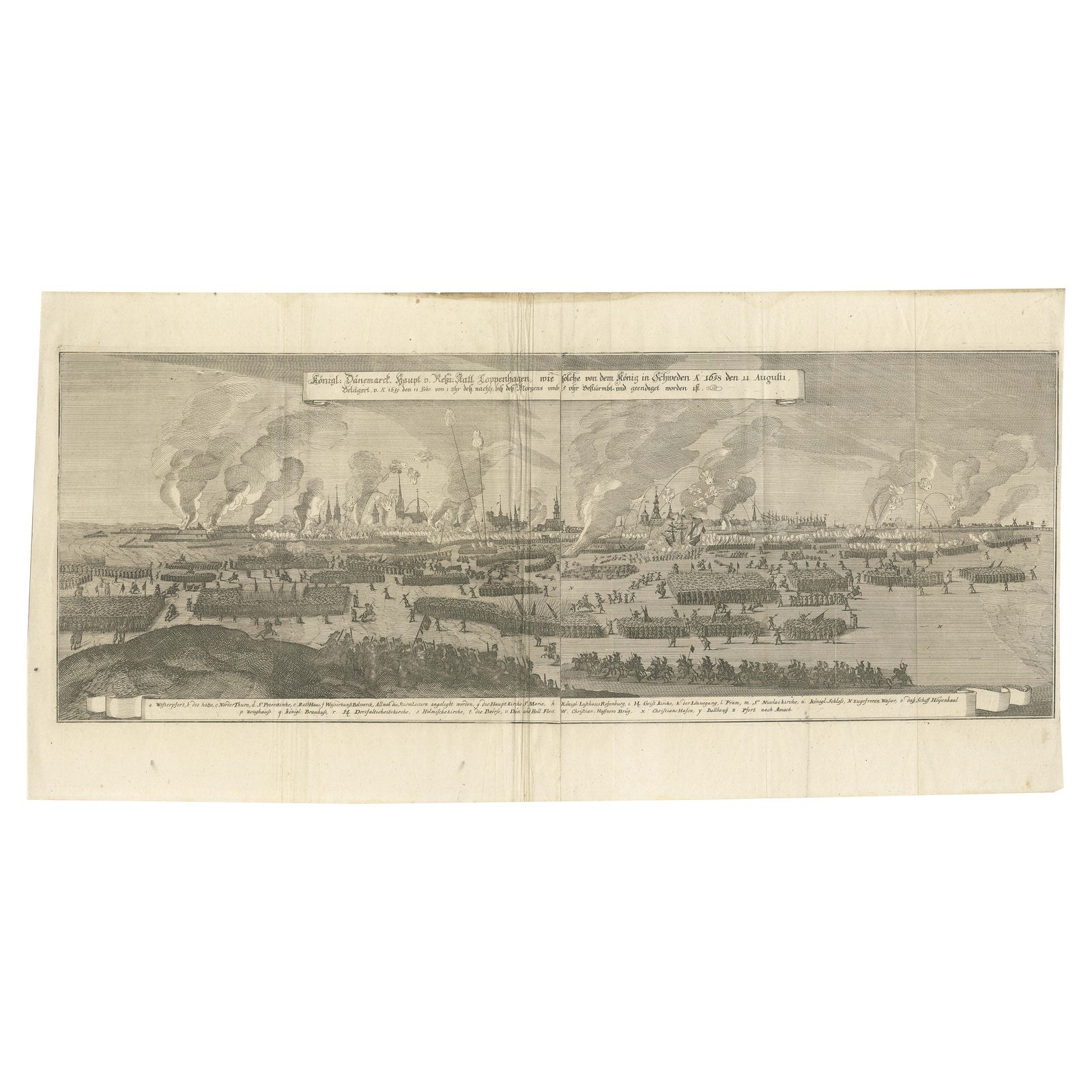 1658 Siege of Copenhagen by Swedish Forces: A Panoramic Perspective