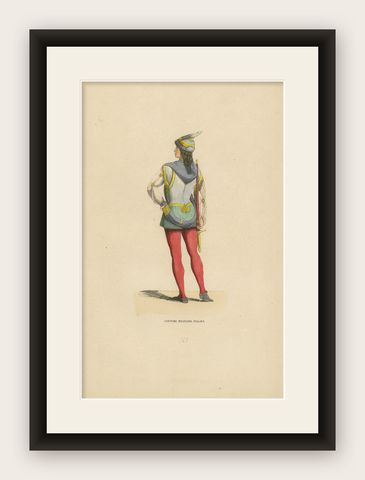 The Italian Archer: A Study in Renaissance Military Fashion, 1847, shown framed