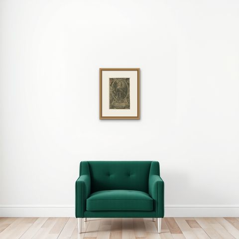 Reinhold de Rosa, Military Commander, Original Antique Engraving, circa 1660, shown framed on a wall
