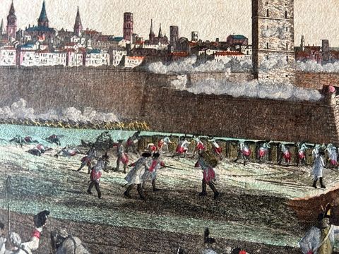 Optical View Depicting the Siege of Barcelona, Spain, ca.1765, view 6