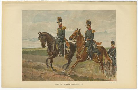Antique Print of Generals of the Dutch/Belgian Army 1855-1860, Published in 1900, view 2