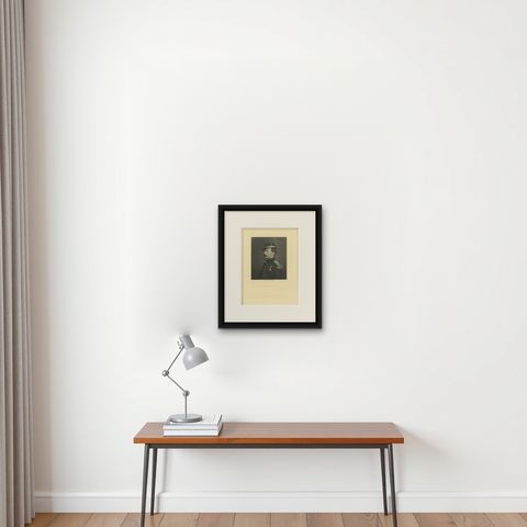 General Alfred Chanzy, French Military Commander, Antique Engraved Portrait, shown framed on a wall
