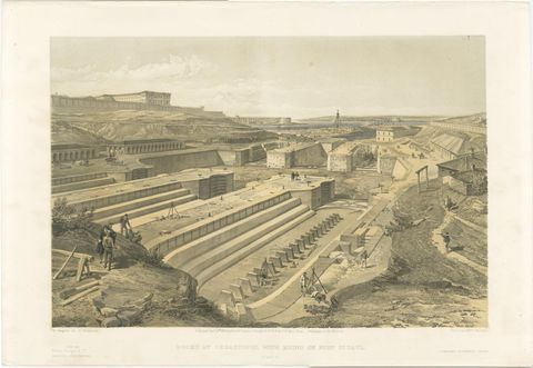 Crimean War Lithograph Collection: Eight Views of Sevastopol Surroundings, 1855, view 5