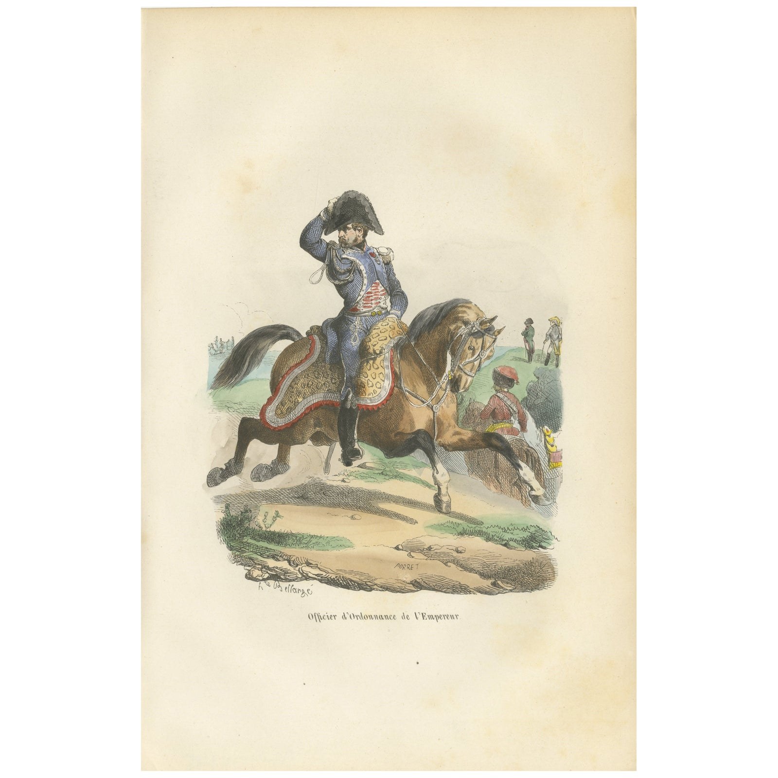 Officer d’Ordonnance de l’Empereur, French Imperial Guard Cavalry Print, 1843