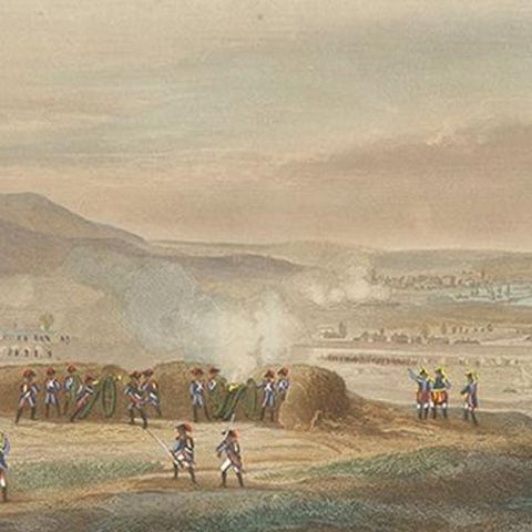 Antique Print of the Siege of Toulon 'circa 1860', close-up 1