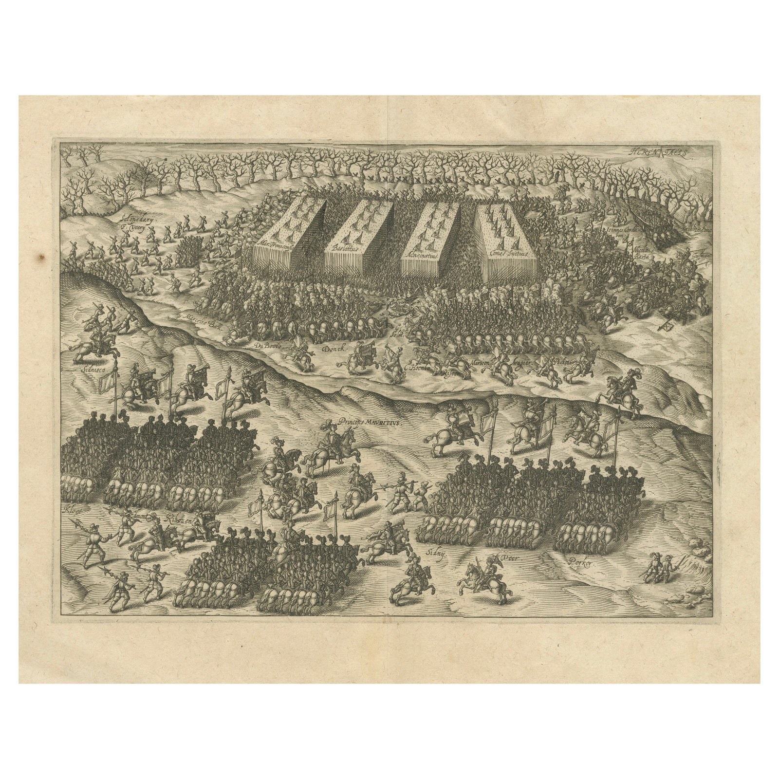 Battle of Turnhout 1597, Dutch and English Victory over Spanish, Published 1700